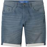 Reduzierte Blaue Tom Tailor Josh Jeans-Shorts mit Nieten mit Reißverschluss aus Denim für Herren für den für den Sommer 