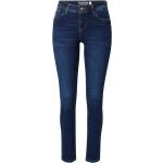 Dunkelblaue Bestickte Sublevel Slim Fit Jeans mit Reißverschluss aus Denim für Damen Größe XXL Große Größen Weite 27, Länge 28 