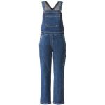 Dunkelblaue Waschbär Bio Nachhaltige Jeans-Latzhosen mit Knopf aus Baumwolle für Damen Größe L 