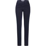 Reduzierte Dunkelblaue Bestickte Brax Mary Slim Fit Jeans mit Reißverschluss aus Denim für Damen Größe XXL Weite 27, Länge 28 