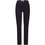 Reduzierte Schwarze Bestickte Brax Mary Jeans mit Stickerei mit Reißverschluss aus Denim für Damen Größe XXL Große Größen Weite 27, Länge 28 