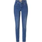 Reduzierte Dunkelblaue Bestickte MAC Jeans Jeans mit Stickerei aus Denim für Damen Größe XXL Weite 25 