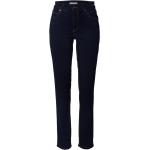 Reduzierte Dunkelblaue Bestickte MAC Jeans Melanie Slim Fit Jeans mit Reißverschluss aus Denim für Damen Größe XS 