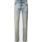 Hellblaue Business HUGO BOSS Boss Orange 5-Pocket Jeans mit Reißverschluss aus Baumwollmischung für Herren 