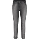 Graue Unifarbene Casual Sportalm Kitzbühel 5-Pocket Jeans mit Strass für Damen Größe XS 