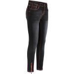 Schwarze bader Stonewashed Jeans mit Reißverschluss aus Denim für Damen Größe S 