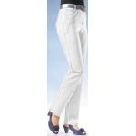 Weiße ASCARI Stretch-Jeans mit Strass mit Reißverschluss aus Denim für Damen Größe XL 