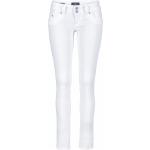Weiße Bestickte LTB Molly Slim Fit Jeans mit Reißverschluss aus Denim für Damen 