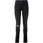 Reduzierte Schwarze Unifarbene LTB Molly Ripped Jeans & Zerrissene Jeans mit Reißverschluss aus Denim für Damen Größe XXL 