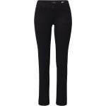 Schwarze Bestickte MAVI Olivia Jeans mit Stickerei mit Reißverschluss aus Denim für Damen Größe XL Große Größen 