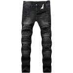 Hip Hop Ripped Jeans & Zerrissene Jeans mit Reißverschluss aus Baumwolle für Herren Größe XXL für Partys 