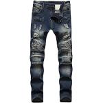 Hip Hop Ripped Jeans & Zerrissene Jeans mit Reißverschluss aus Baumwolle für Herren Größe XL für Partys 