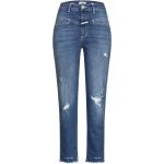 Reduzierte Blaue CLOSED Pedal Pusher Bio High Waist Jeans mit Reißverschluss aus Denim für Damen 