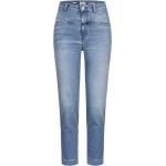 Blaue CLOSED Pedal Pusher High Waist Jeans mit Reißverschluss aus Baumwolle für Damen Größe XS 