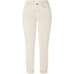 Cremefarbene CAMBIO Piper Nachhaltige Jeans-Shorts aus Baumwolle für Damen Größe XS 