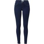 Dunkelblaue Unifarbene ONLY Rain 5-Pocket Jeans mit Reißverschluss aus Denim für Damen Weite 30 