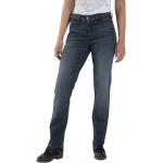 Blaue Stretch-Jeans mit Reißverschluss aus Denim maschinenwaschbar für Damen Größe XS Weite 33, Länge 32 