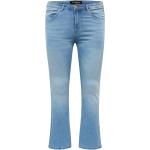 Reduzierte Blaue ONLY Sally Straight Leg Jeans mit Reißverschluss aus Denim für Damen Große Größen Weite 43 