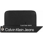 Schwarze Calvin Klein Jeans Damenportemonnaies & Damenwallets aus Kunstleder klein 