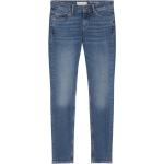 Blaue Unifarbene Marc O'Polo Skara Bio Nachhaltige Slim Fit Jeans mit Reißverschluss aus Denim für Damen 