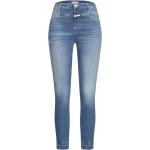 Blaue CLOSED Bio Skinny Jeans mit Reißverschluss aus Denim für Damen 