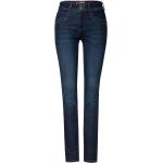 Indigofarbene Street One Straight Leg Jeans aus Baumwolle für Damen Größe XXL Weite 27, Länge 30 