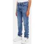 Reduzierte Blaue Tommy Hilfiger Straight Leg Jeans für Kinder aus Denim für Jungen Größe 170 