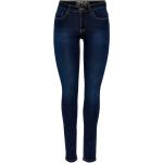 Dunkelblaue ONLY Ultimate 5-Pocket Jeans mit Reißverschluss aus Denim für Damen 