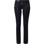 Reduzierte Dunkelblaue Bestickte Pepe Jeans Venus Hüftjeans & Low Waist Jeans mit Reißverschluss aus Denim für Damen Größe XS 