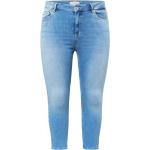 Blaue ONLY Willy Slim Fit Jeans mit Reißverschluss aus Denim für Damen Große Größen Weite 32 