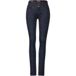 Reduzierte Dunkelblaue Street One York Slim Fit Jeans mit Reißverschluss aus Denim für Damen Größe XL Große Größen 