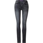 Reduzierte Dunkelgraue Street One York 5-Pocket Jeans mit Reißverschluss aus Denim für Damen Große Größen 