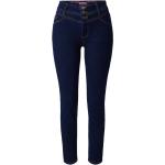 Reduzierte Blaue Zabaione Ankle-Jeans mit Reißverschluss aus Denim für Damen Große Größen Weite 32 