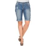 Hellblaue Sheego Denim Jeans-Bermudas aus Denim für Damen Größe XXL Große Größen für den für den Sommer 