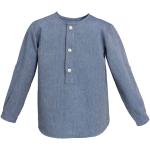 Blaue Stehkragen Kinderjeanshemden aus Baumwolle Größe 98 