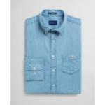 Hellblaue Gant Button Down Kragen Herrenjeanshemden & Herrenjeansblusen aus Baumwolle Größe 3 XL für den für den Frühling 