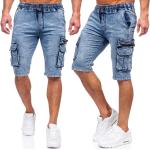 Reduzierte Blaue Bolf Cargo-Shorts aus Baumwollmischung für Herren 