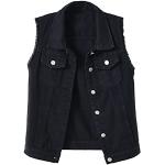 Schwarze Oversize Maxi Kurzjacken & Cropped-Jackets mit Glitzer mit Reißverschluss für Damen Größe 3 XL Große Größen für den für den Herbst 