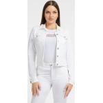 Weiße Atmungsaktive Guess Übergangsjacken aus Baumwollmischung für Damen Größe XL 