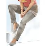 Taupefarbene bader Stonewashed Jeans aus Denim für Damen Größe XXL 