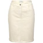 Reduzierte Cremefarbene TCHIBO Bio Jeansröcke mit Reißverschluss aus Baumwolle für Damen Größe S 