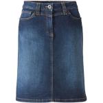 Dunkelblaue Waschbär Bio Mini Nachhaltige Jeans-Miniröcke aus Baumwolle für Damen Größe L 