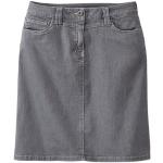 Graue Waschbär Bio Mini Nachhaltige Jeans-Miniröcke aus Baumwolle für Damen Größe L 
