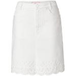 Reduzierte Weiße Bestickte TCHIBO Jeansröcke mit Reißverschluss aus Baumwolle für Damen Größe S 
