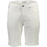 Reduzierte Weiße Lindbergh Jeans-Shorts aus Denim für Herren Übergrößen für den für den Sommer 