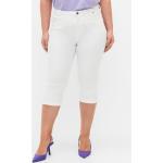 Reduzierte Weiße Zizzi Jeans-Shorts aus Denim für Damen Übergrößen Große Größen für den für den Sommer 