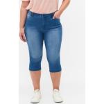 Reduzierte Blaue Zizzi Jeans-Shorts aus Denim für Damen Übergrößen Große Größen für den für den Sommer 