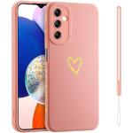 Reduzierte Rosa Motiv Samsung Galaxy A05s Hüllen Art: Slim Cases mit Bildern aus Silikon mit Band für Damen klein zum Valentinstag 