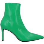 Reduzierte Grüne Jeffrey Campbell Pfennigabsatz High Heel Stiefeletten & High Heel Boots mit Reißverschluss aus Leder für Damen Größe 41 