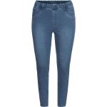 Hellblaue Bestickte Casual Nachhaltige Jeans mit Stickerei aus Baumwollmischung für Damen Größe L Große Größen 